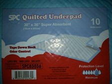 Quilted Maximum Protection Underpads 30x36, 1pk of 10