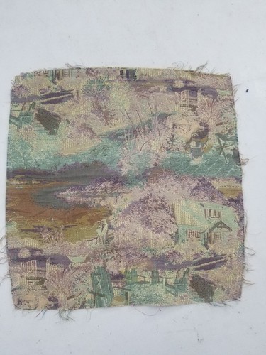 Vintage Französische Dorfszene Wandbehang Wandteppich 52x50cm - Bild 16 von 18