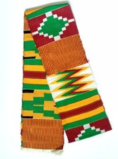 Kente Handwoven Sash Kente Scarf Ashanti Stole African Art African Textile Cloth