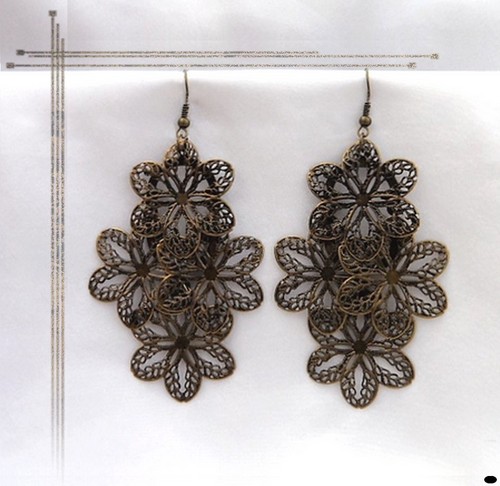 Boucles D'oreilles Pendantes En Bronze Vieilli - Style Rétro Boho Ethnique - Fait Main UK