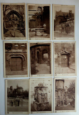 9 KARTEN;1900er Jahre;PARIS;MUSEE DE CLUNY;L'ABBAY DE STAINT-GERMAIN-DES-PRES;TEILSATZ A