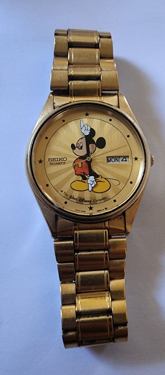 Seiko 1980s Gold Disney Mickey Mouse Starburst Watch | eBay Seiko 1980s Gold Disney Mickey Mouse Starburst Watch | eBay