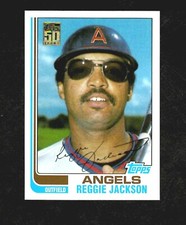 REGGIE JACKSON 50th ANNIVERSARY TOPPS REPRINT CARD CALIFORNIA ANGELS