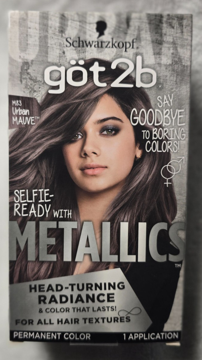 Schwarzkopf Got2b Metallics Permanent Hair Color, M83 Urban 