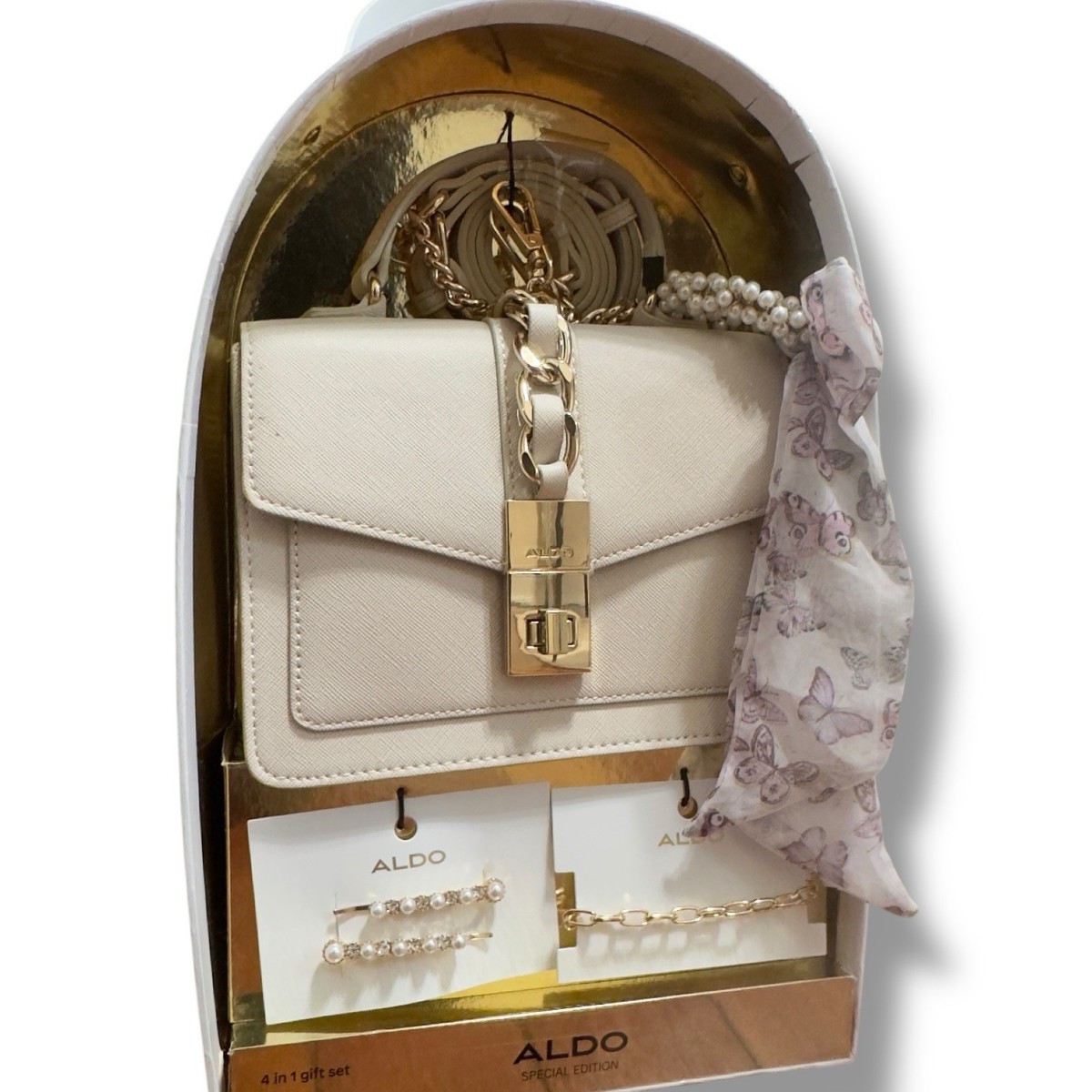 ALDO Limited edition in White Gold Purse Hair Women’s Gift Set