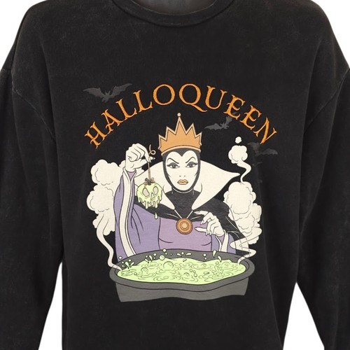 Disney HalloQueen Sweatshirt Mens Size Small Black Our Universe Evil Queen
