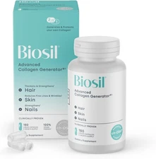 Biosil Collagen Booster Supplement - 180 180 Liquid Capsules (Pack of 1) 