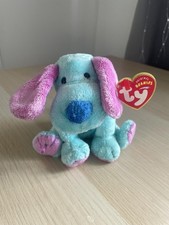 Kookie Blue Purple Dog Vintage ty beanie baby soft toy collectible retired plush