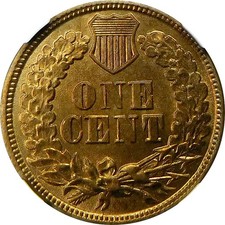 MS 62 Graded 1862 Year Indian Head Small Cents (1859-1909) for