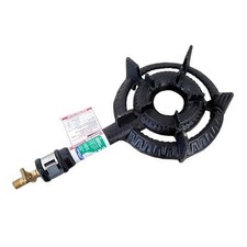 Turbo 1 Ring Gas Burner Cast Iron Cooker Hose Regulator Camp Stove 6.9 kPa 20 mj