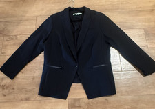 Veronica Beard Scuba Dickey Black Blazer Jacket Size 20