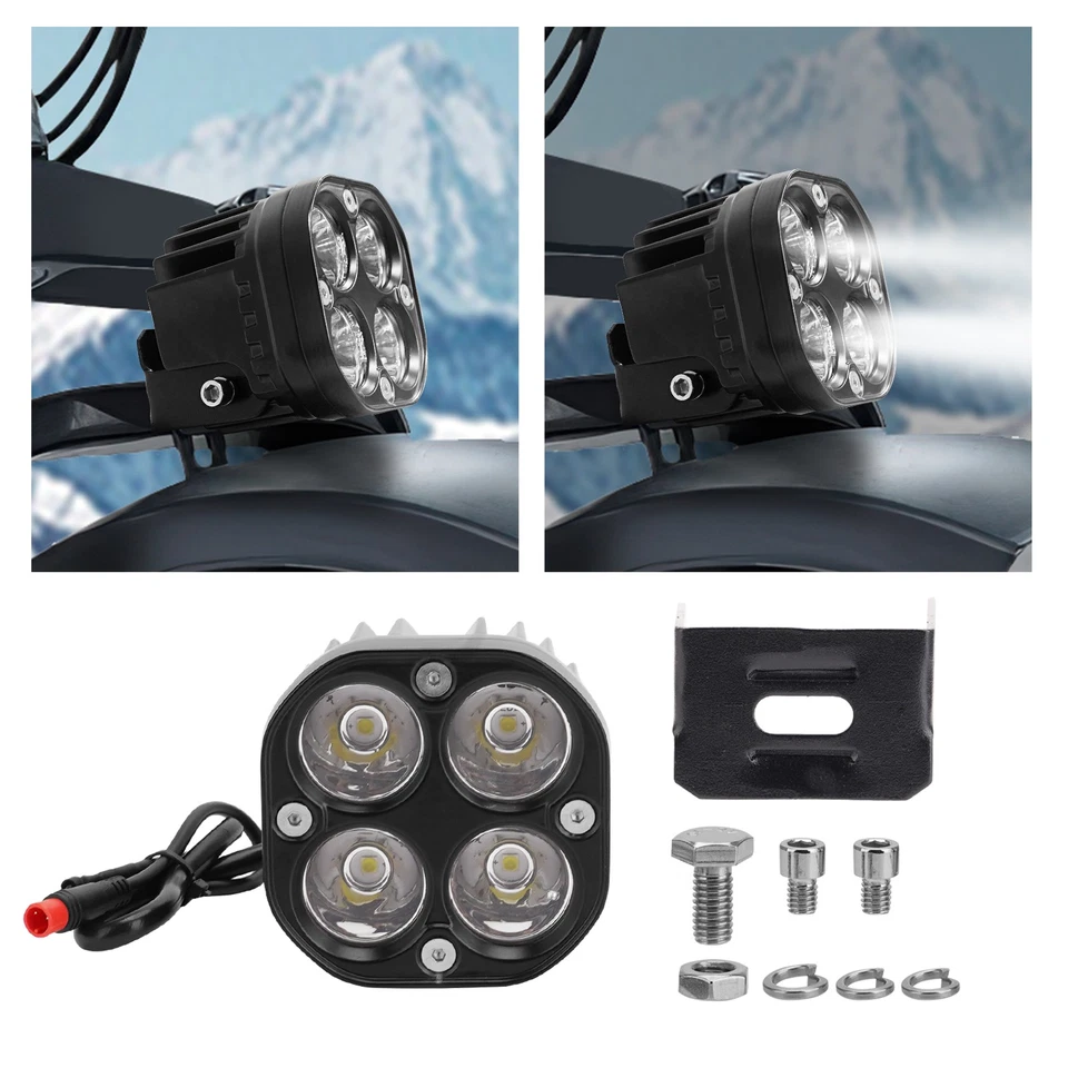 JERBOR E-bike High Output White LED Headlight fits Rad Power Vamoose Mammoth Bikes 60V