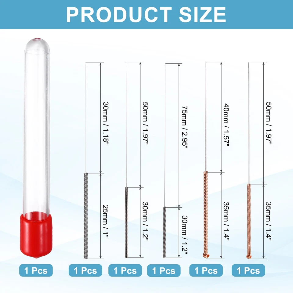 5Pcs 3D Printer Nozzle Cleaning Kit 0.2-0.6mm Stainless Steel Cleaner Needles - Изображение 2 из 4