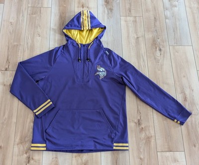 UNRL x Minnesota Vikings Purple '23 Crossover 1/2 Zip Pullover Hoodie Mens XL