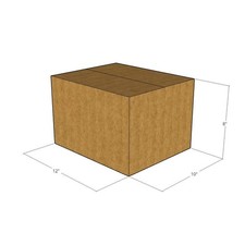 175 12x10x8 Kraft Brown Corrugated Shipping Boxes 32 ECT Single-Wall New