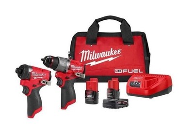Milwaukee 3497-22 M12 FUEL 12V Cordless Li-Ion 2-Tool Combo Kit w/ 2 Batteries