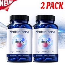 2X Nattokinase Supplement - 10800 FU 60 Capsules Per Serving HOT 2026