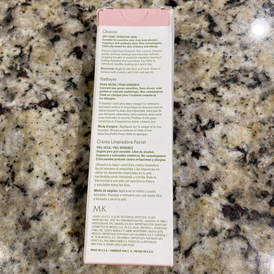 Limpiador Mary Kay Efectos Botánicos Fórmula 1 Tamaño Completo 4 OZ Piel Seca Nuevo en Caja Foto 3 de 4