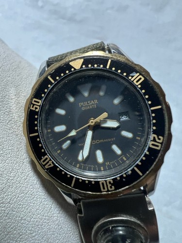 Montre Plongeur Pulsar (Seiko) PPU 662 Vintage, Lunette Rotative, Quartz, Des Années 90 - Neuve Avec étiquettes