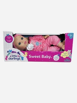 Little Darlings Sweet Baby Cuddle Me 11 '' Doll w/three Sounds 2+ Ages