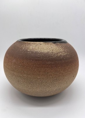 Vintage Signed Shigaraki-Inspired Ceramic Vase Handcraft Organic Modern Pot 5''