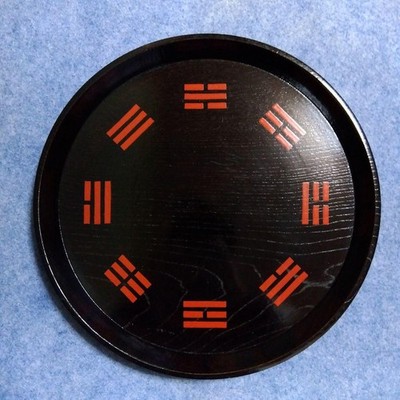 Vintage Koma-bon Tea Tray - Red Lacquer, Disarray, Chado, Japanese Craft