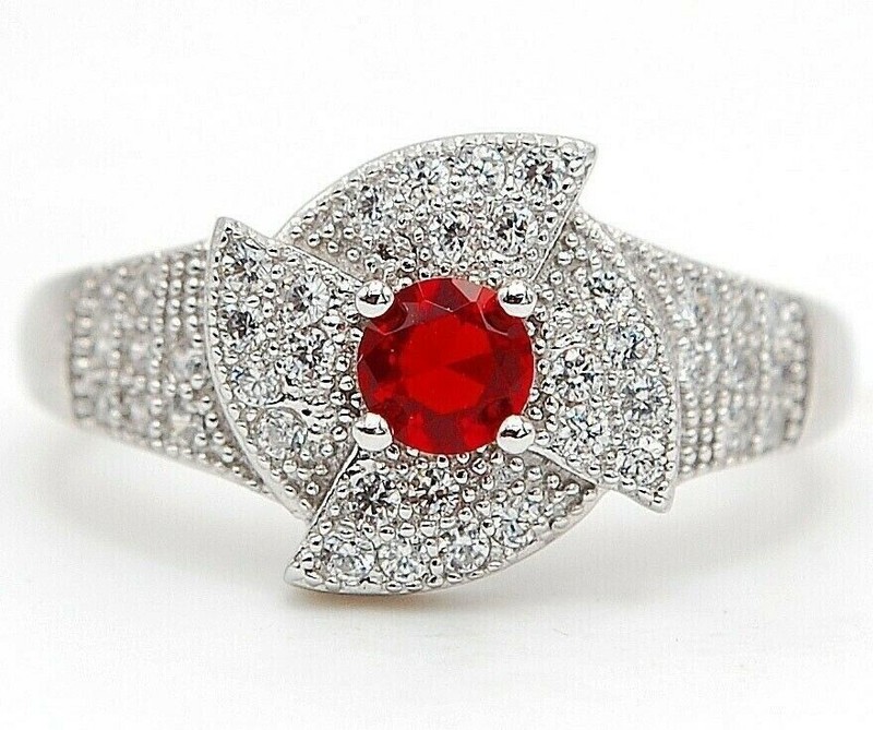 1CT Heat Treated Rubellite Tourmaline 925 Solid Sterling Silver Ring Sz 6 U4-5