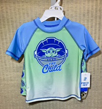 NWT Star Wars Mandalorian 2-piece Swimwear Shirt Swim Trunks Size 3T