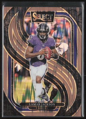 2024 Select Lamar Jackson Premier Copper Prizm Shock /299 #121 Baltimore Ravens