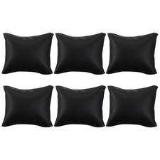 6pcs Watch Pillow, PU Leather Watch Cushion Replacement Bracelet Pillow, Black