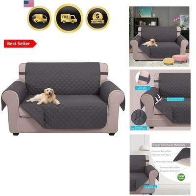 Loveseat Sofa Cover Reversible Couch Cover for Dogs with Elastic Straps Water...
