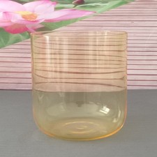 6" E Colored Solar Plexus Chakra Quartz Crystal Singing Bowl Sound Healing +Case