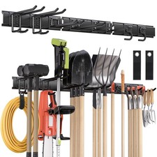Garden Tool Organizer Wall Mount, 48 inches Tool Storage Rack with Adjustable...