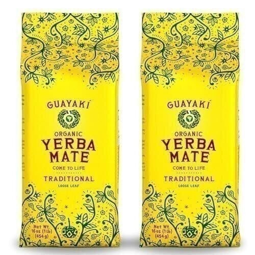 Guayaki Yerba Mate, Organic Traditional Loose Leaf, 16 Ounces (Pack of 2),...