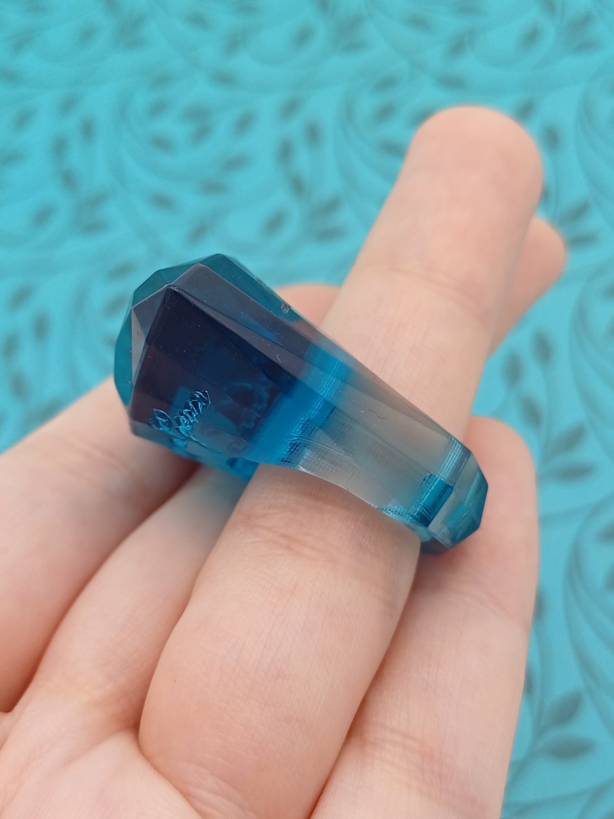 Ted Backer Stunning Statement Colourful Teal Acry… - image 6