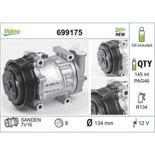 Valeo 699175 Kompressor Klimaanlage für ALFA ROMEO FIAT LANCIA