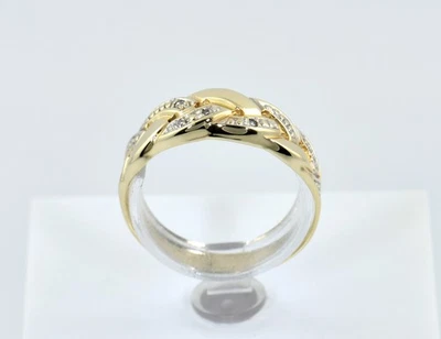 Diamant Ring 585/000 14 K Gelbgold 4 Diamanten - Bild 1 von 4