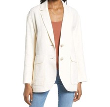 Madewell Relaxed Cotton Linen Blazer In Antiq...