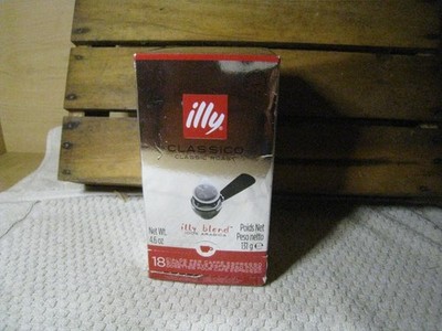 Illy Classico Classic Roast 18 single serve Espresso Pods - 4.6oz box 11/2025