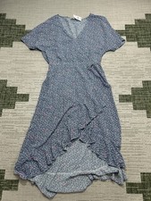 J.Crew Dress Womens Small Blue Pink Floral Blouson New 