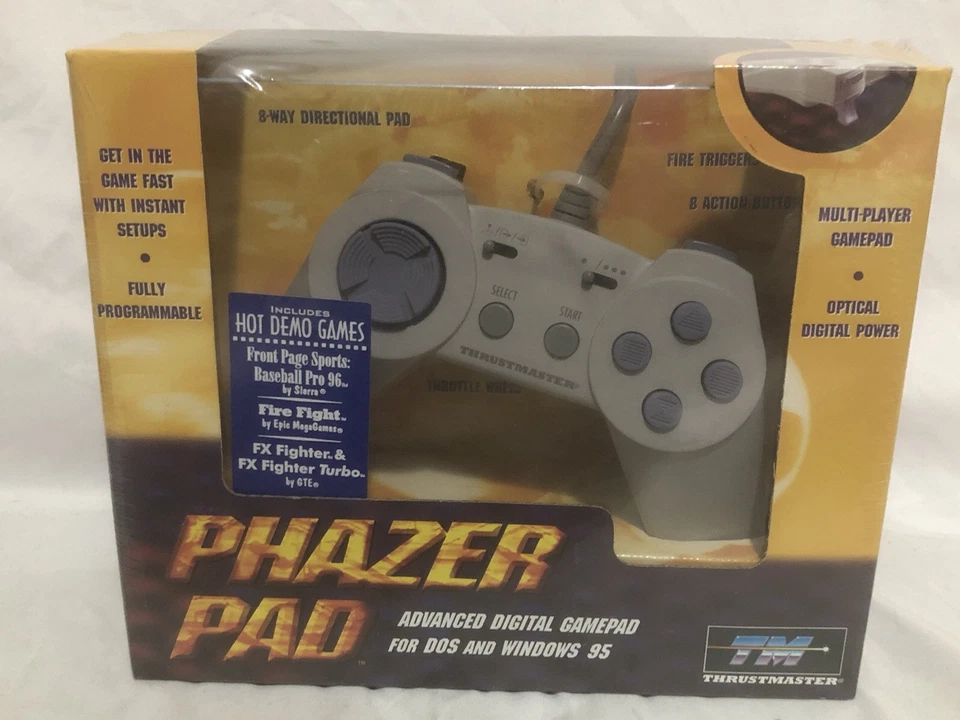 Thrustmaster Phazer Pad Video Game Controller Vintage PC For Dos & Windows 95 - Image 4 of 4