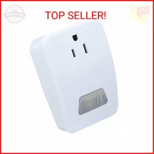 AmerTac MLC4BC Westek Indoor Plug-in Motion Activated Light Control – White, 120