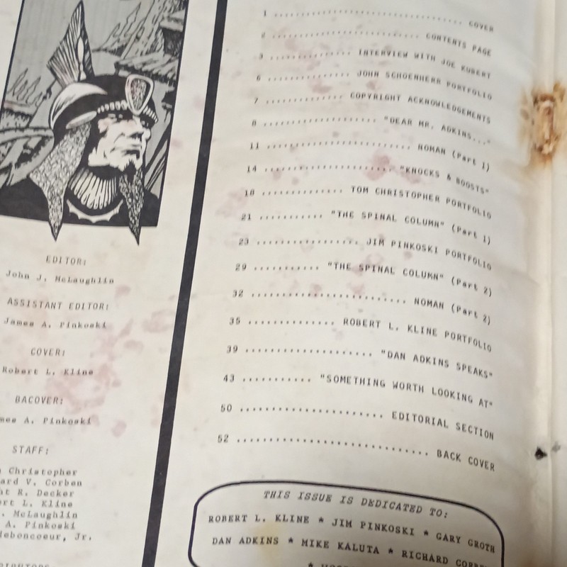 Fandom Comic Zine 1969 English Joe Kubert Tor Character Tor Robert L. Kline