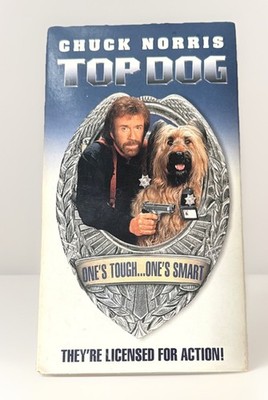 Vintage 1995 Top Dog VHS VCR Video Tape Used Movie Chuck Norris