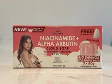 Luxe Organix Niacinamide + Alpha Arbutin Cloud Soap 3 x 80g