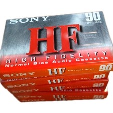 Sony HF High Fidelity 90 Minute Audio Cassette Normal Bias Blank Tapes Lot of 5