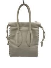 ADD CULUMN Shoulder Bag Cream Leather Crossbody Used