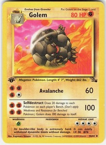 Golem 36/62 Fossil Unlimited Uncommon