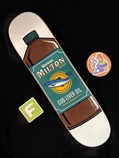SUPER RARO Keenan Milton COD olio di fegato cioccolato skateboard mazzo VINTAGE 2000