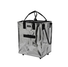 NEW Hulken Large Silver Rolling Tote Bag